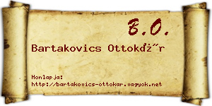 Bartakovics Ottokár névjegykártya
